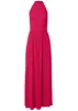 High Neck Maxi Dress - Dark Pink sold by VENUS