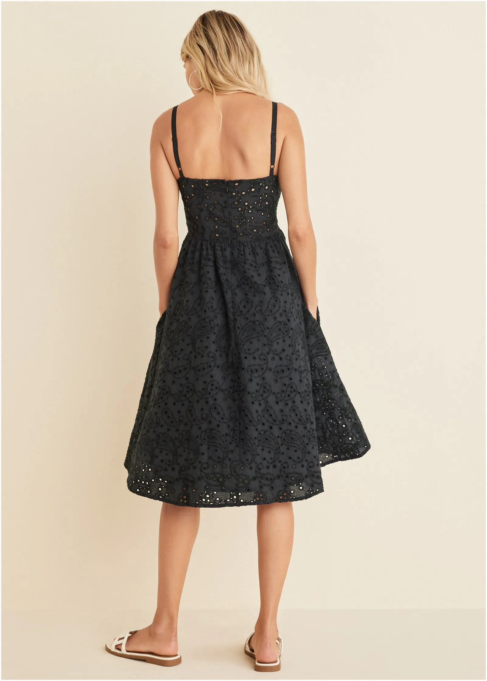 Paisley Eyelet Dress - Black sold by VENUS product image thumbnail 2