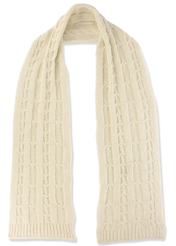 Cozy Knit Scarf - Cream sold by VENUS