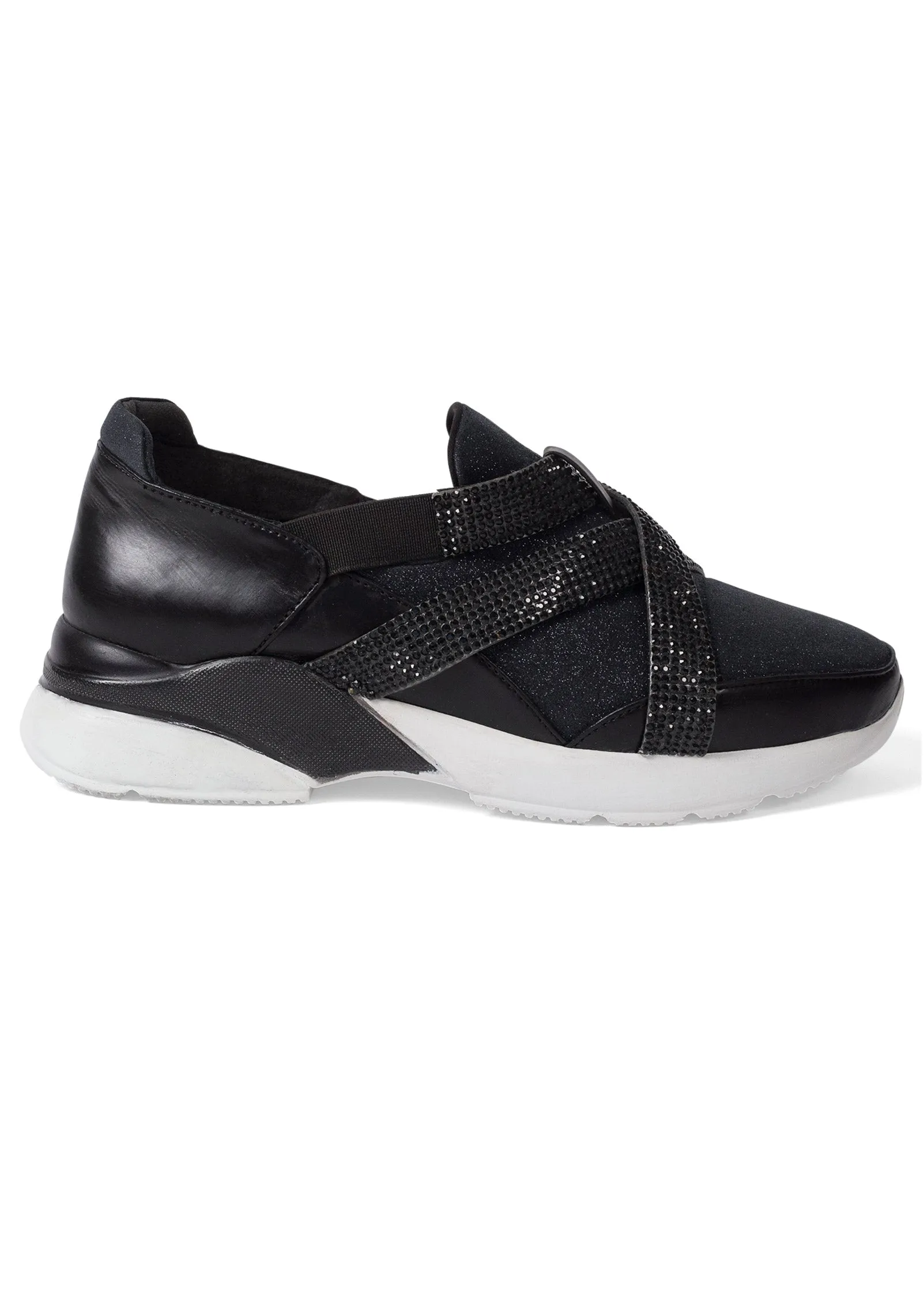 Glitter Wedge Sneakers - Black sold by VENUS product image thumbnail 2