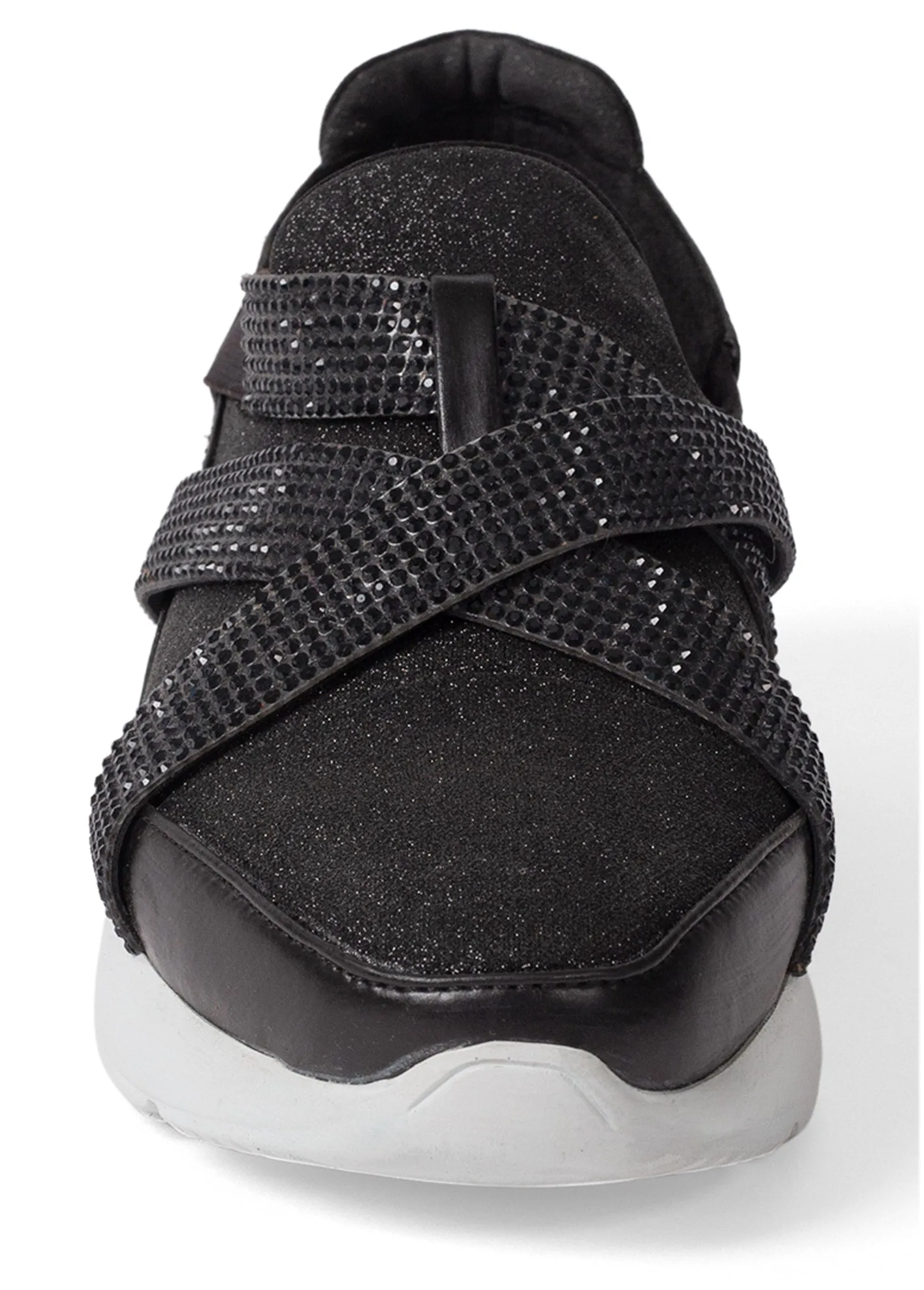 Glitter Wedge Sneakers - Black sold by VENUS product image thumbnail 3
