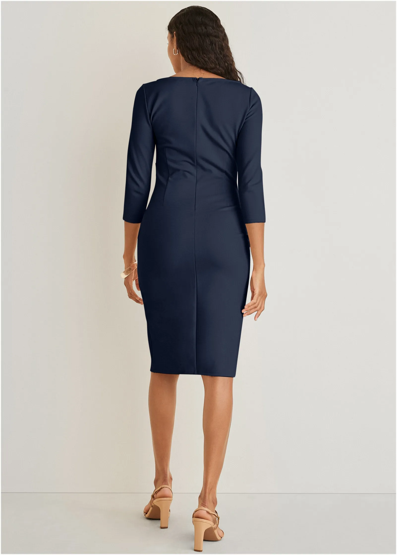 Ruched midi dress - Navy sold by VENUS product image thumbnail 2
