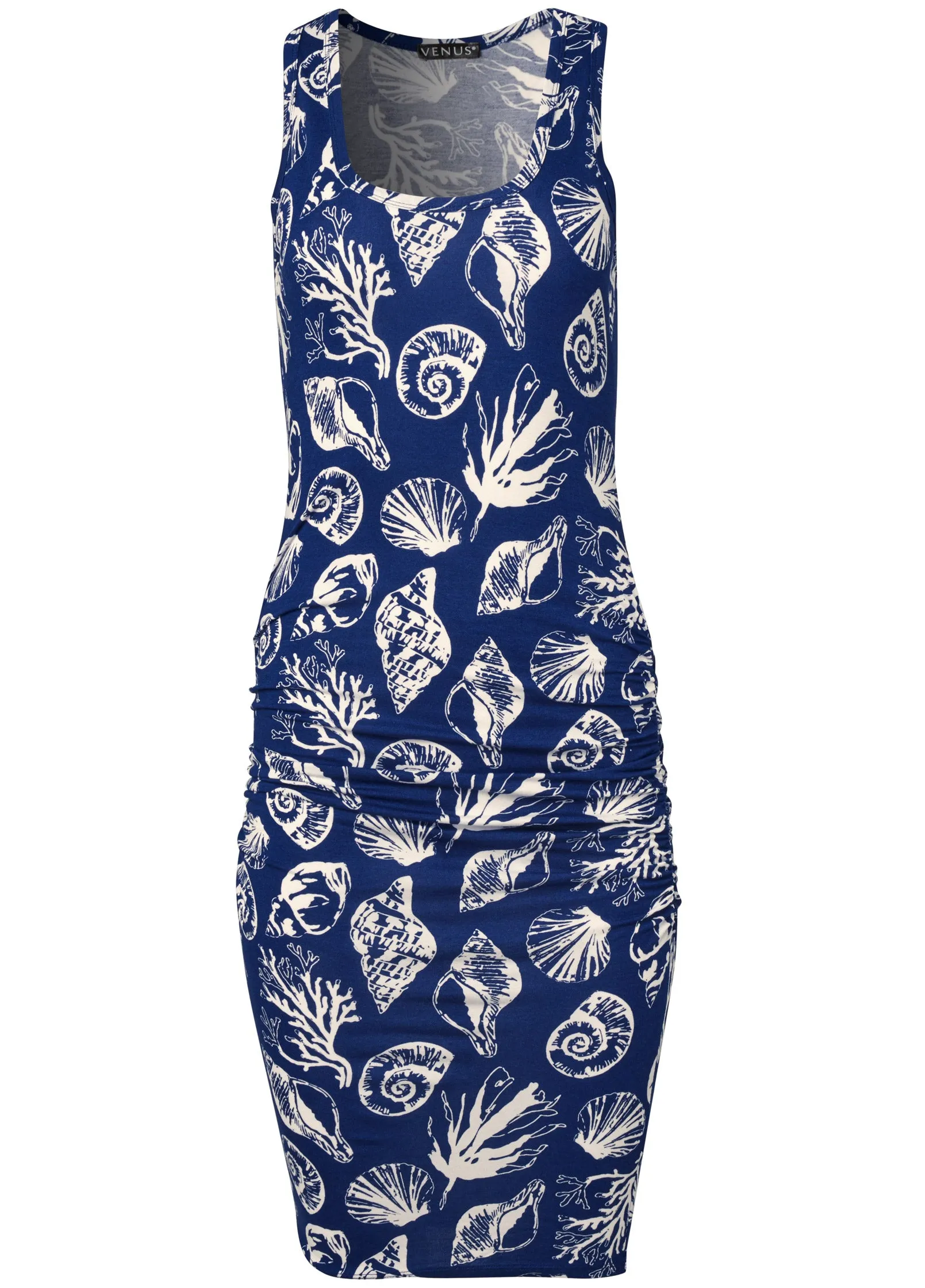 Ruched tank dress - Navy & White sold by VENUS product image thumbnail 3