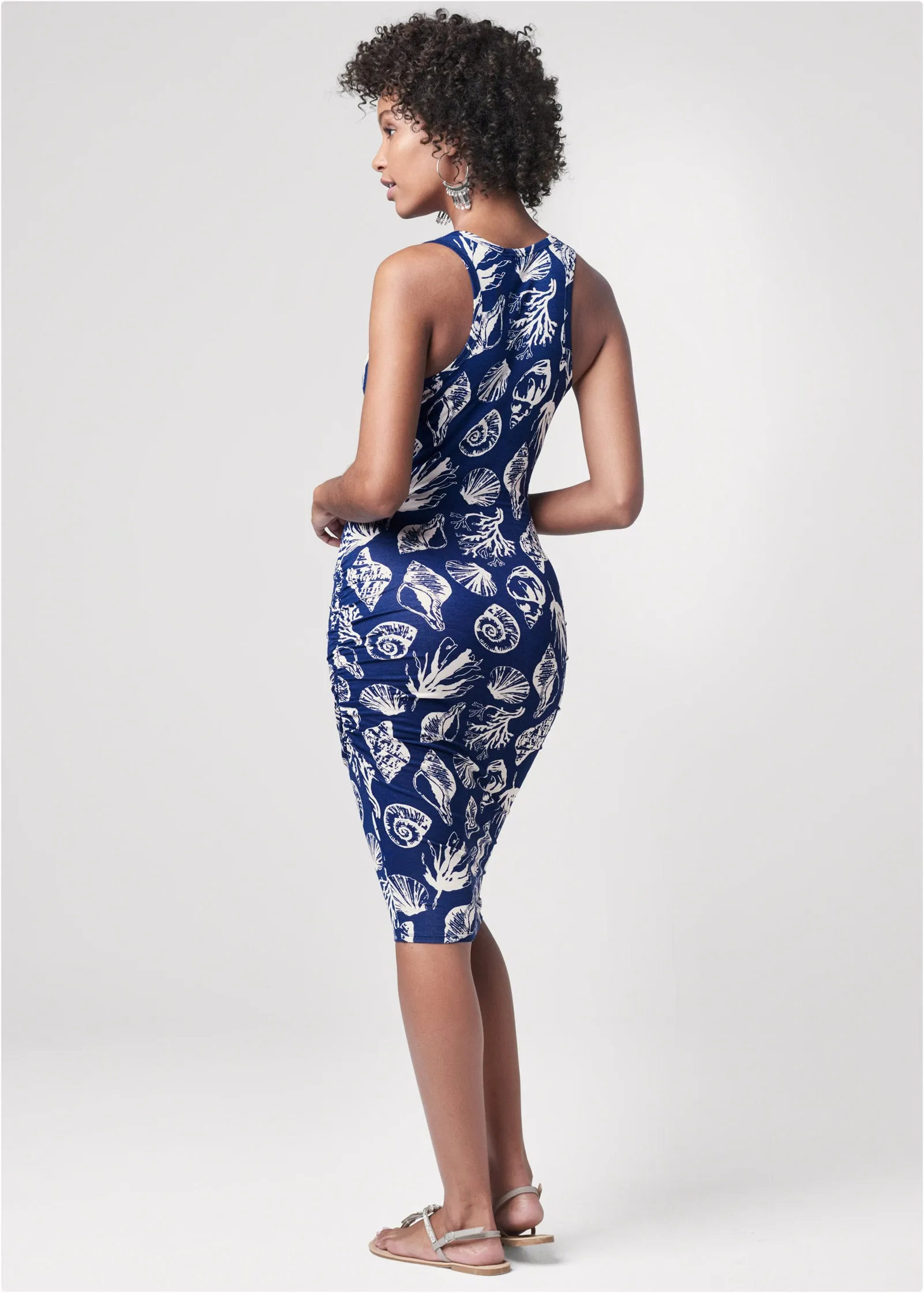 Ruched tank dress - Navy & White sold by VENUS product image thumbnail 2