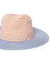 Color-Block Straw Hat - Blush Multi sold by VENUS