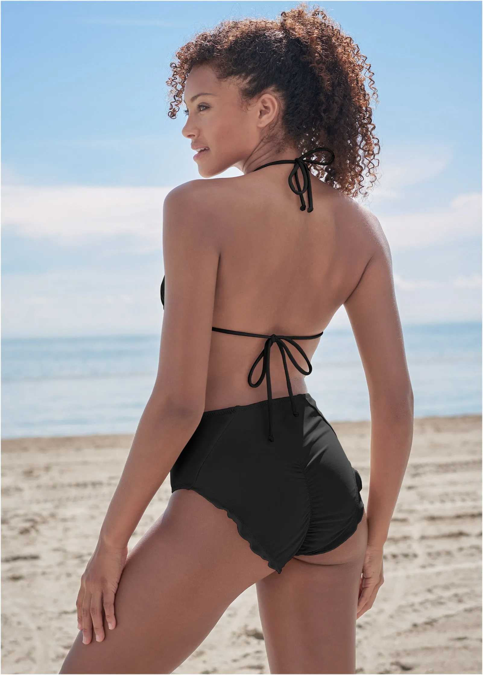 Ruffle Mid-Rise Bottom - Black Beauty sold by VENUS product image thumbnail 2