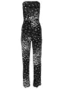 Strapless Printed Jumpsuit - Black & White sold by VENUS