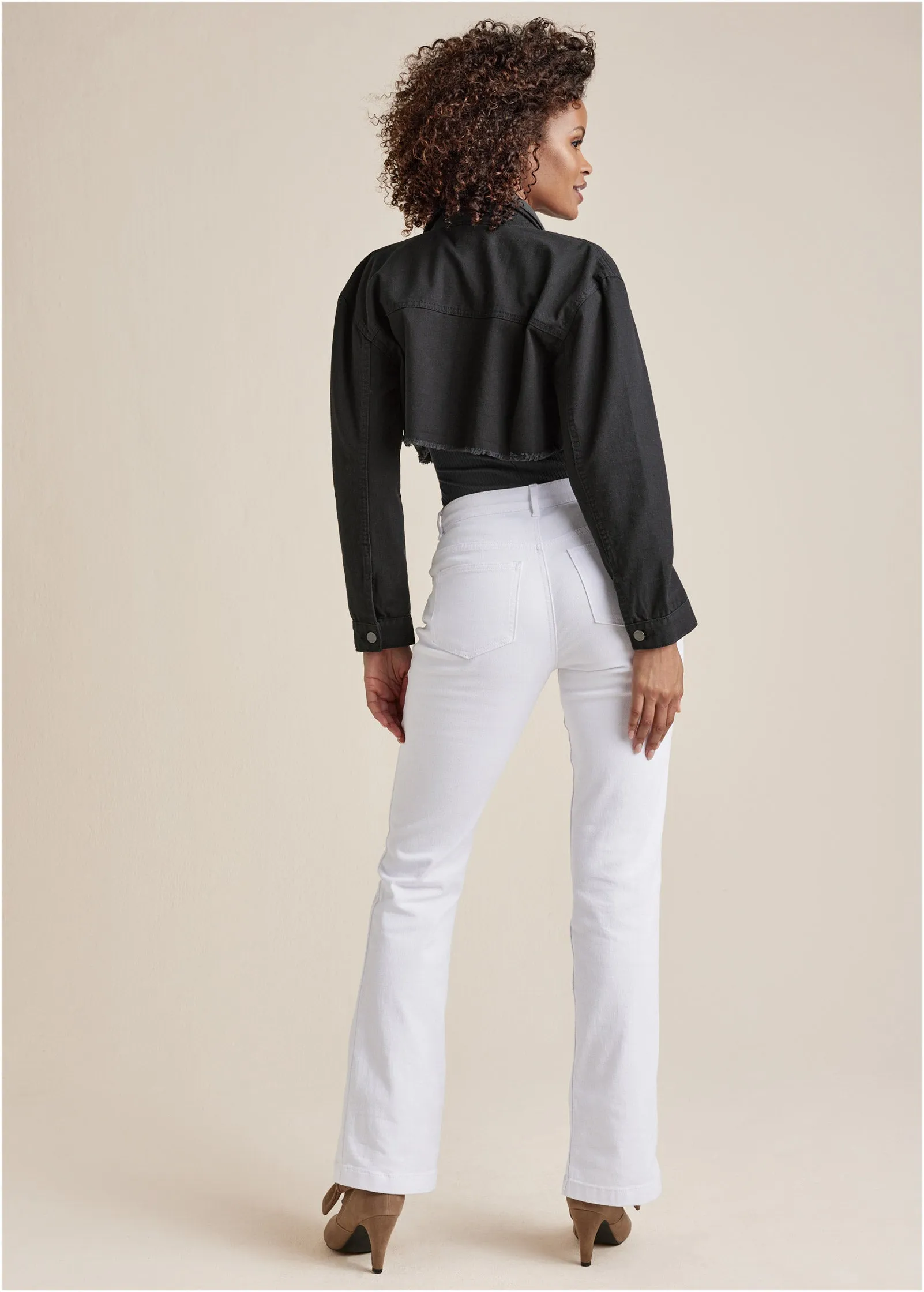 Cropped Denim Jacket - Black sold by VENUS product image thumbnail 2
