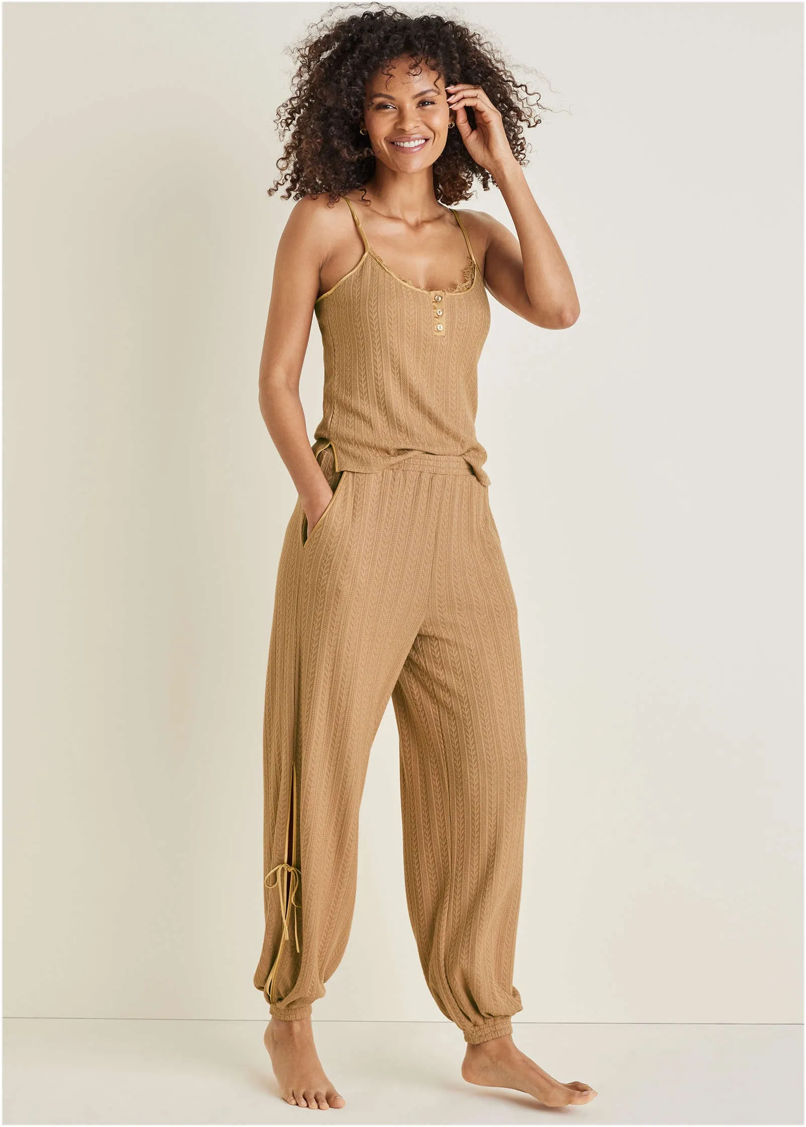 Brunch Knit Joggers - Camel sold by VENUS product image thumbnail 5