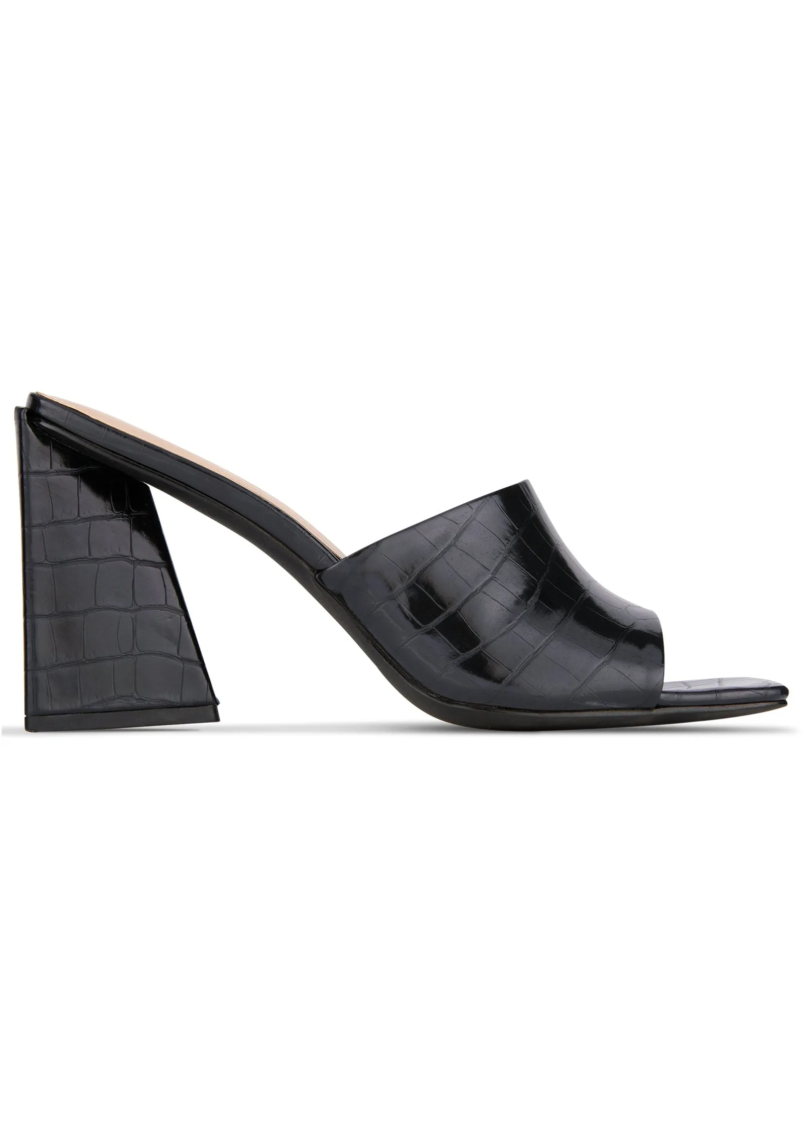 Faux Croc Mules - Black sold by VENUS product image thumbnail 2