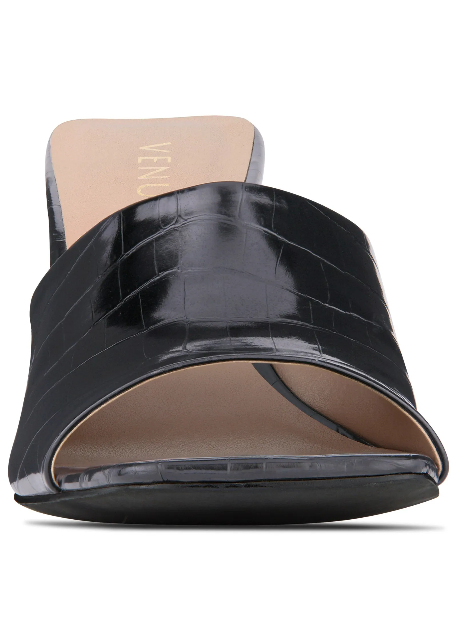 Faux Croc Mules - Black sold by VENUS product image thumbnail 3