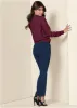 Surplice Side Tie Blouse - Wine sold by VENUS