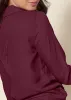 Surplice Side Tie Blouse - Wine sold by VENUS