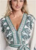 Paisley Print Linen Romper - White Multi sold by VENUS