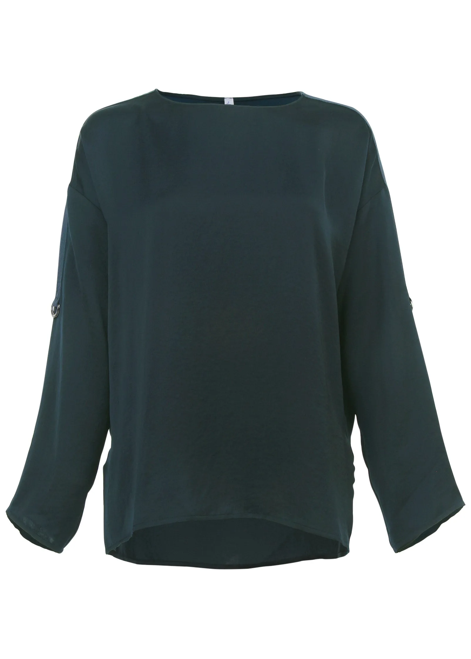 Roll Tab Sleeve Blouse - Navy sold by VENUS product image thumbnail 3