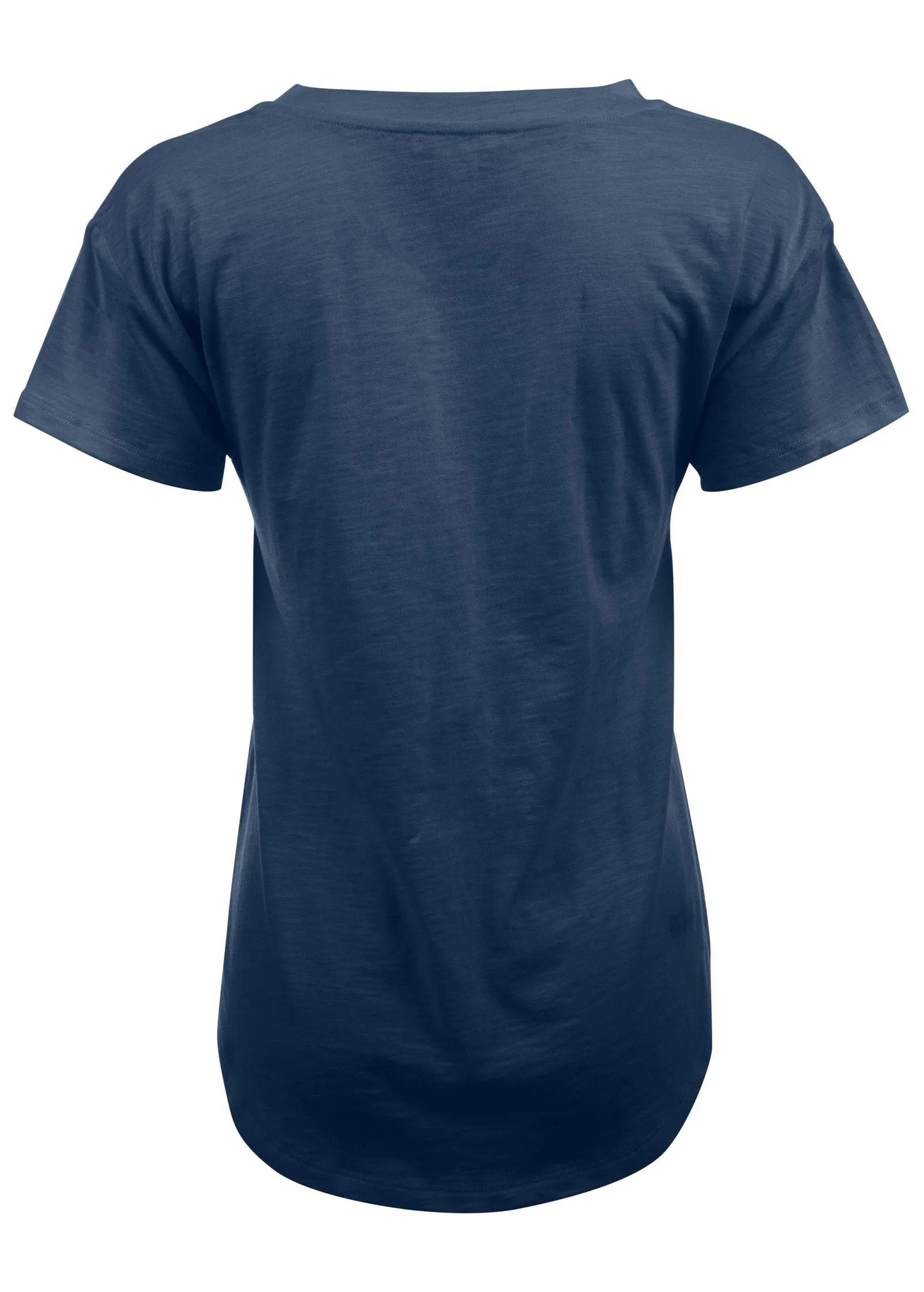 Cotton Slub V-Neck Tee - Dark Denim sold by VENUS product image thumbnail 3