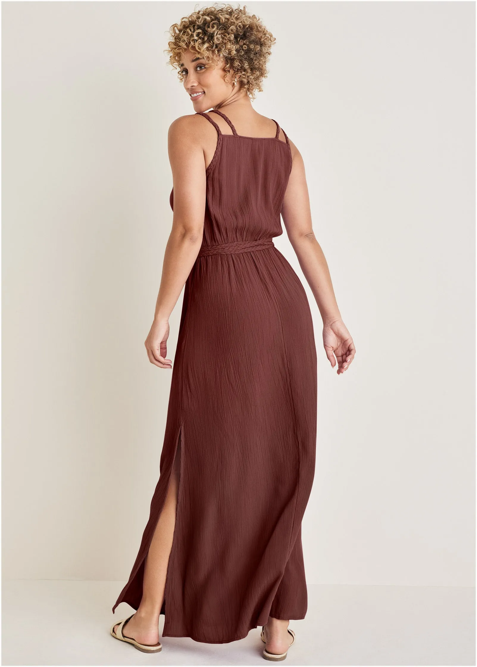 Braided Detail Maxi Dress - Auburn sold by VENUS product image thumbnail 2