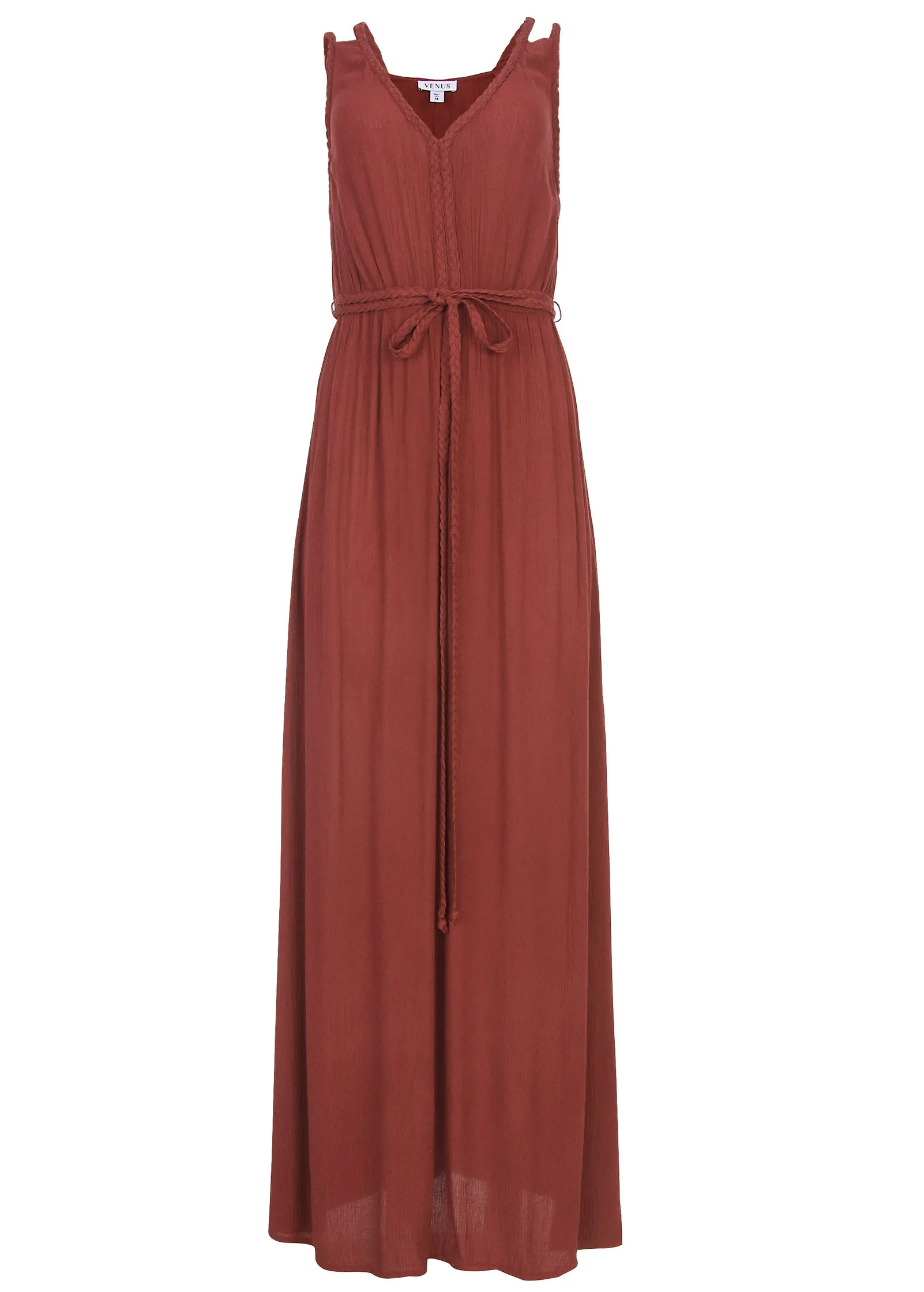 Braided Detail Maxi Dress - Auburn sold by VENUS product image thumbnail 4
