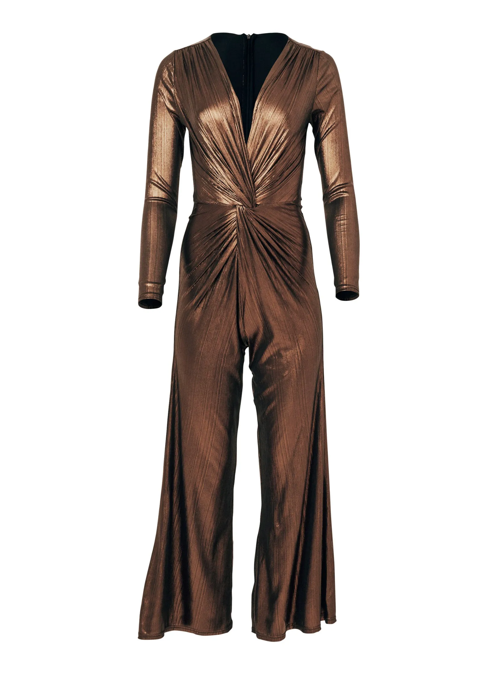 Twist Front Jumpsuit - Black & Bronze sold by VENUS product image thumbnail 5