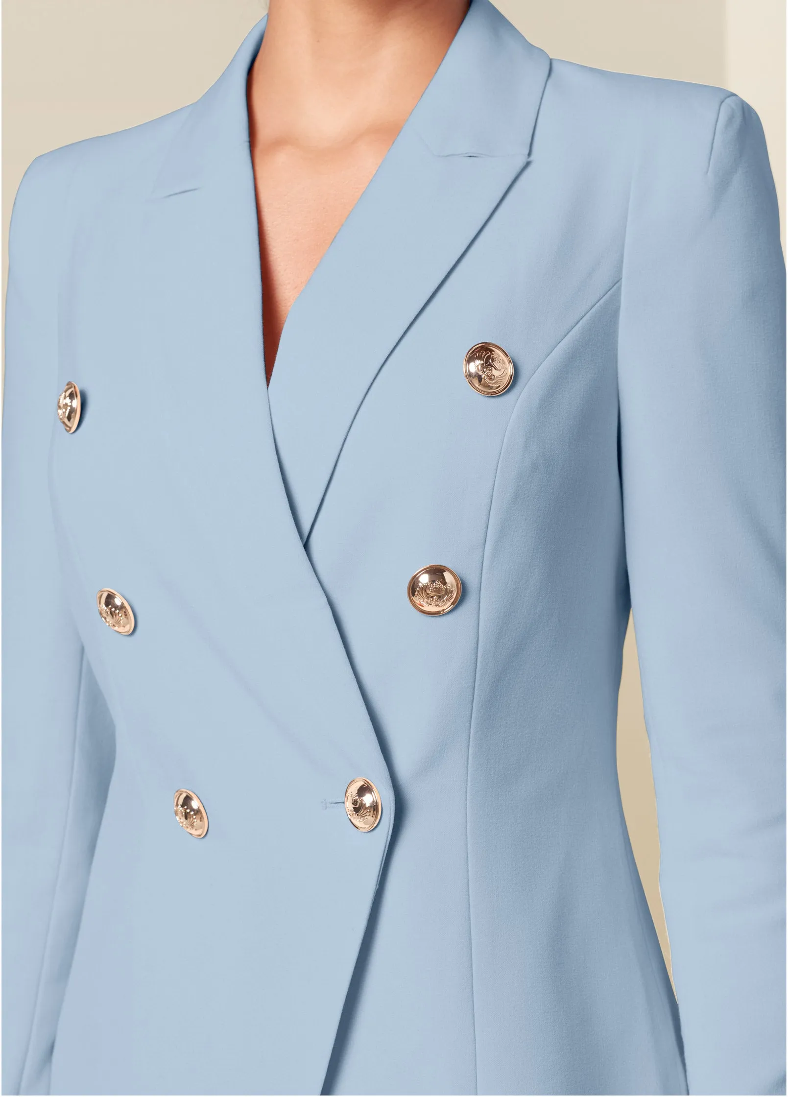 Double Breasted Blazer - Light Blue sold by VENUS product image thumbnail 5