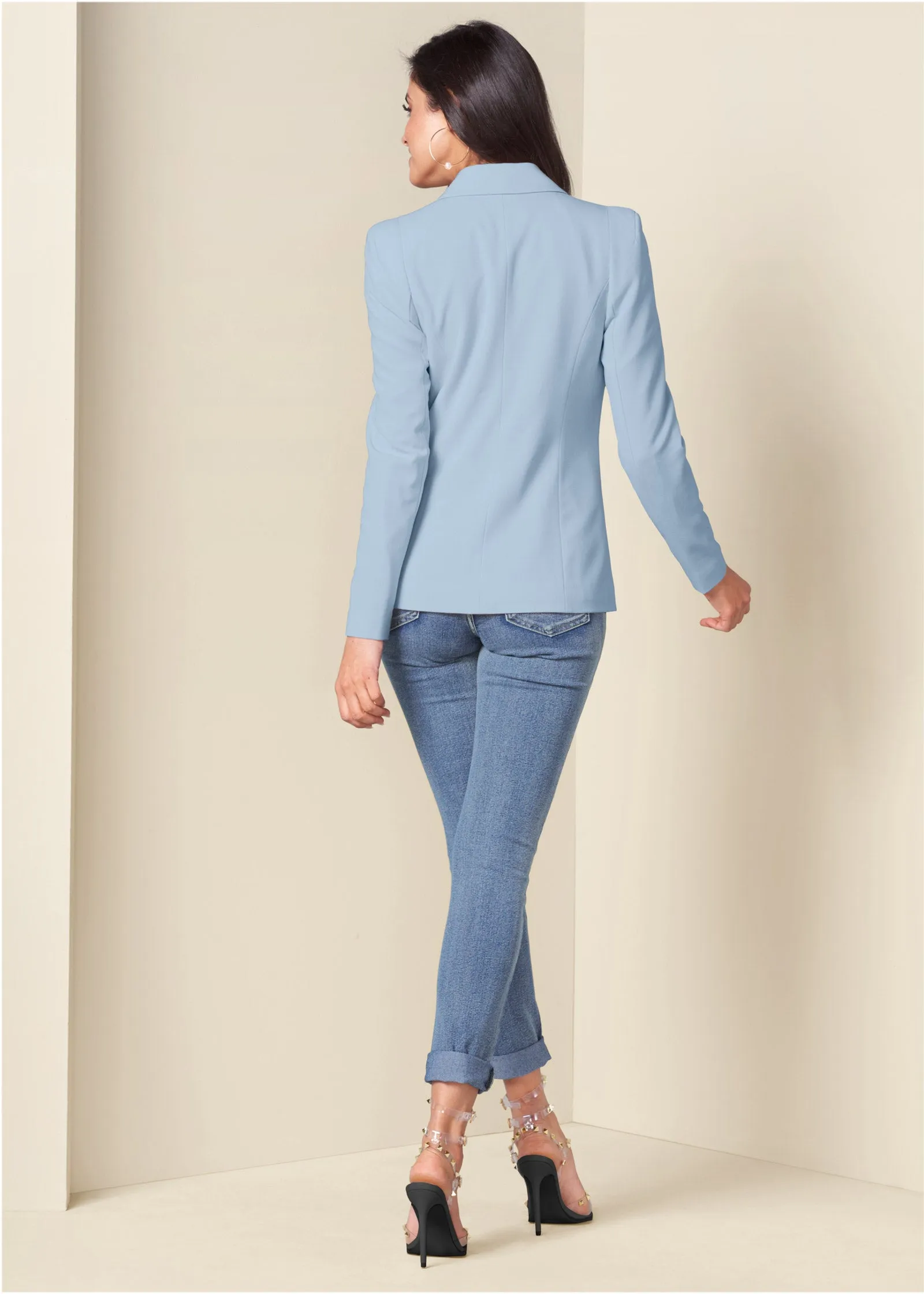 Double Breasted Blazer - Light Blue sold by VENUS product image thumbnail 3