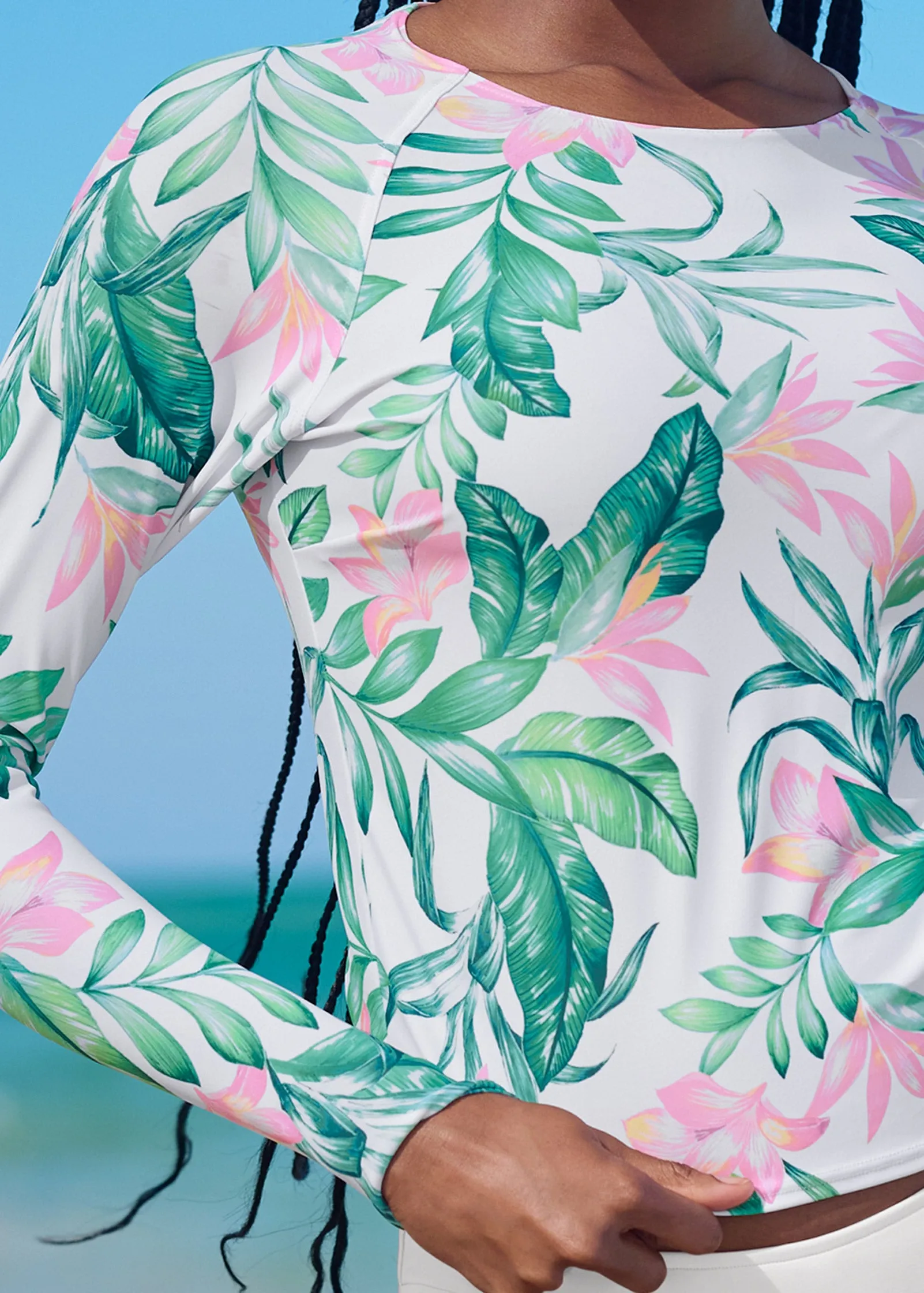 Relaxed Fit Rash Guard - Tropical Garden sold by VENUS product image thumbnail 3