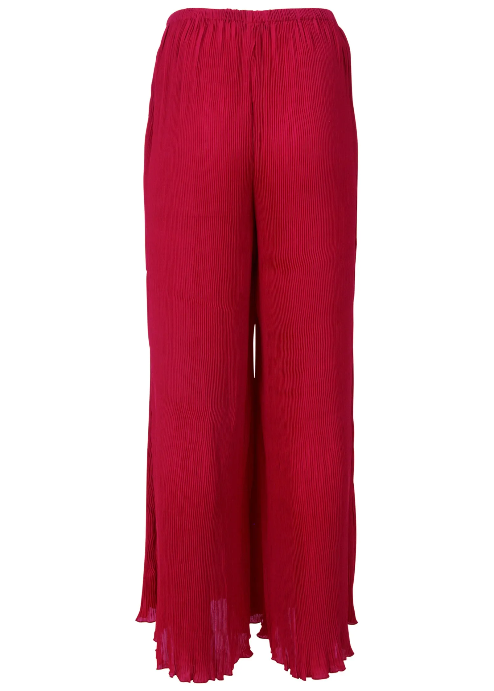 Plisse Wide Leg Pants - Red sold by VENUS product image thumbnail 4