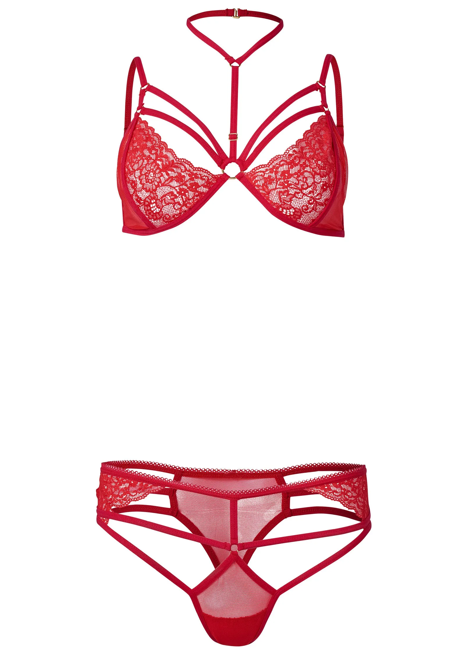 Strappy Cutout Set - Red sold by VENUS product image thumbnail 5