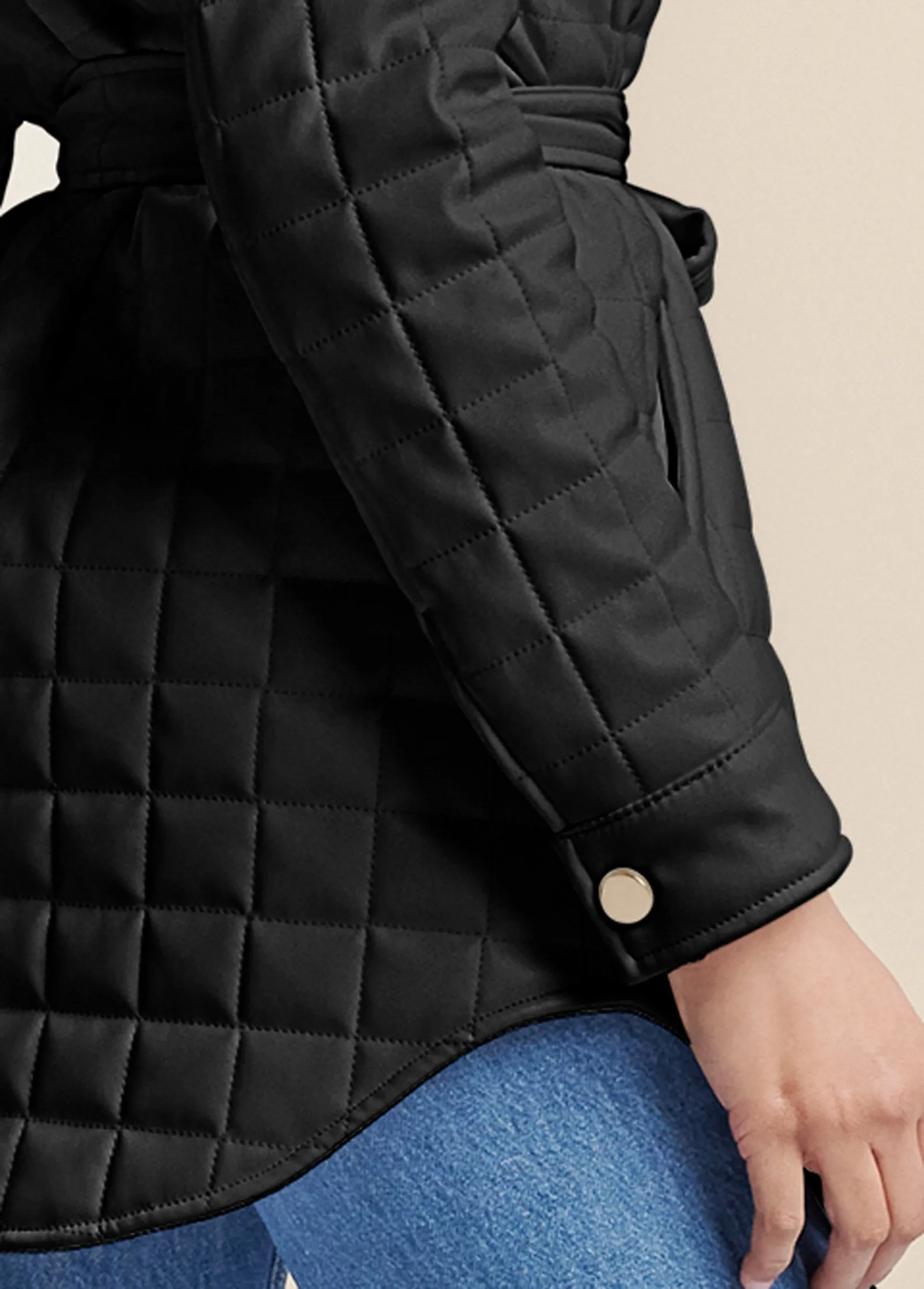 Faux-Leather Shacket - Black sold by VENUS product image thumbnail 5