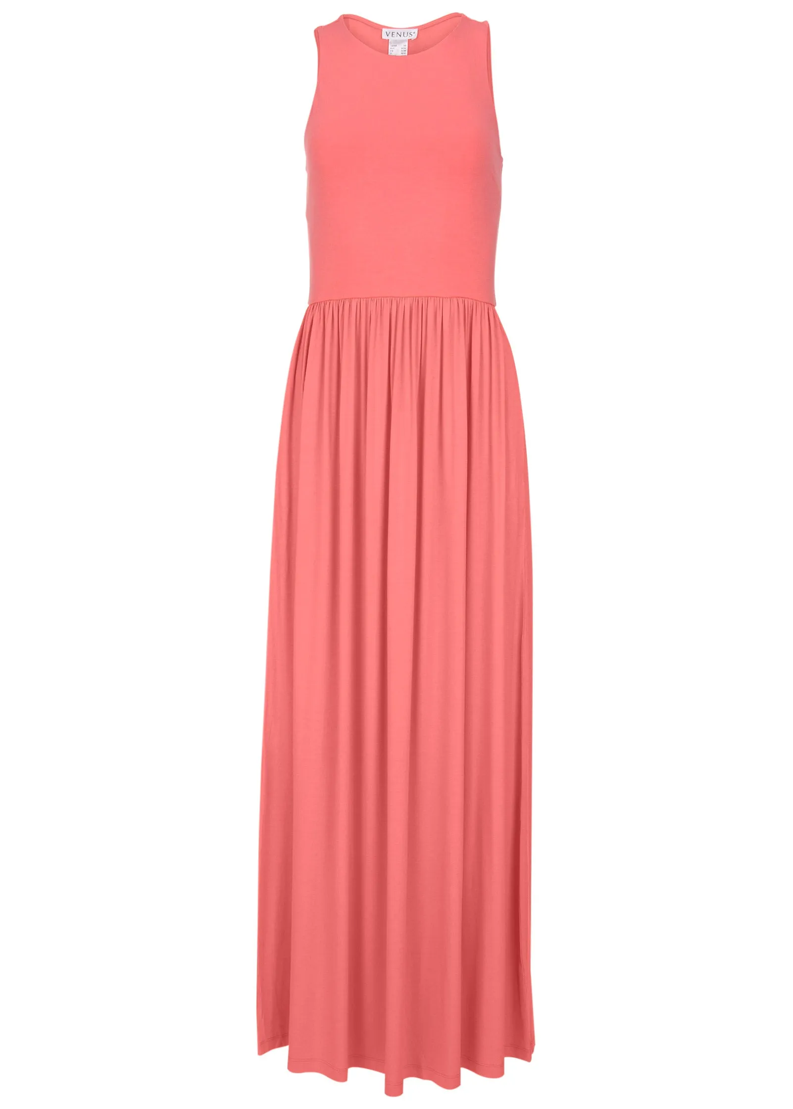 Maxi Dress With Pockets - Coral sold by VENUS product image thumbnail 3