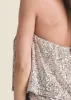 Strapless Sequin Jumpsuit - Champagne sold by VENUS