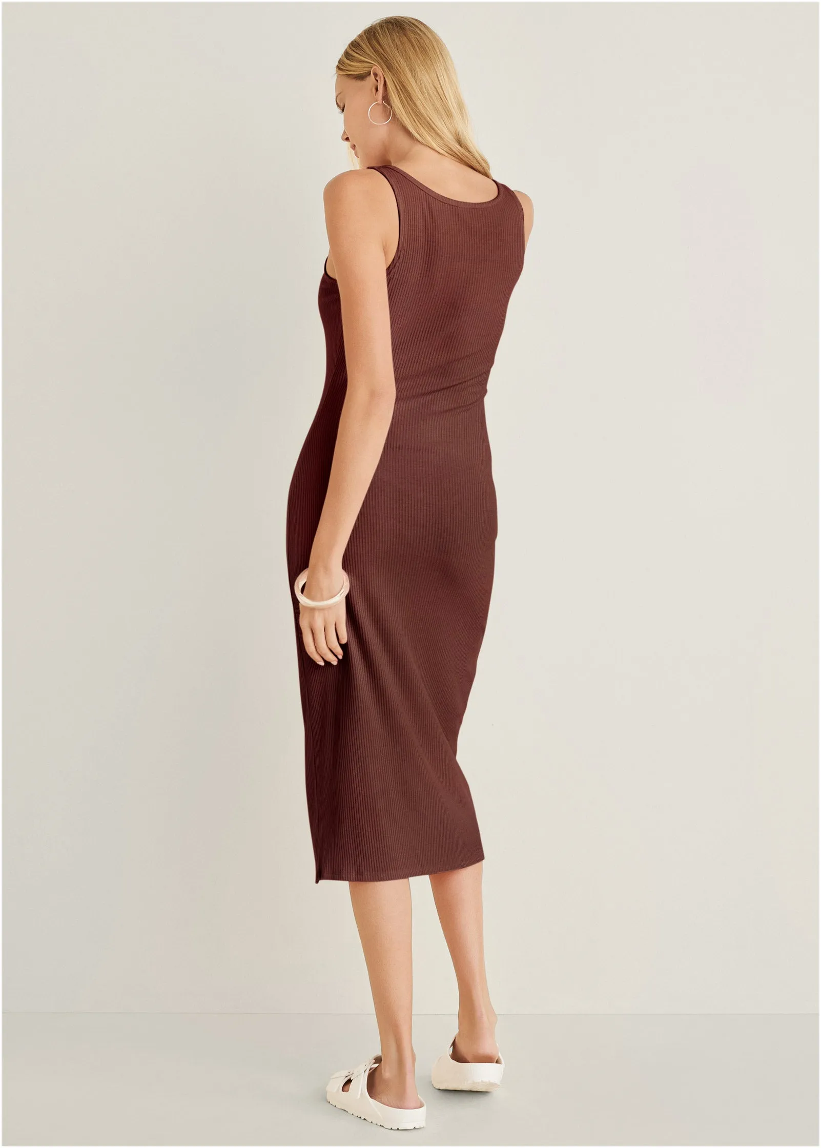 Henley Midi Dress - Auburn sold by VENUS product image thumbnail 2