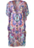 Pom-Pom Fringe Cover-Up - Lively Paisleys sold by VENUS