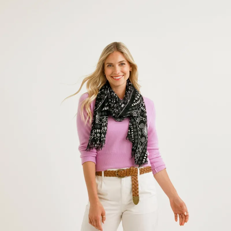 Soft Fringe Scarf made by Vera Bradley