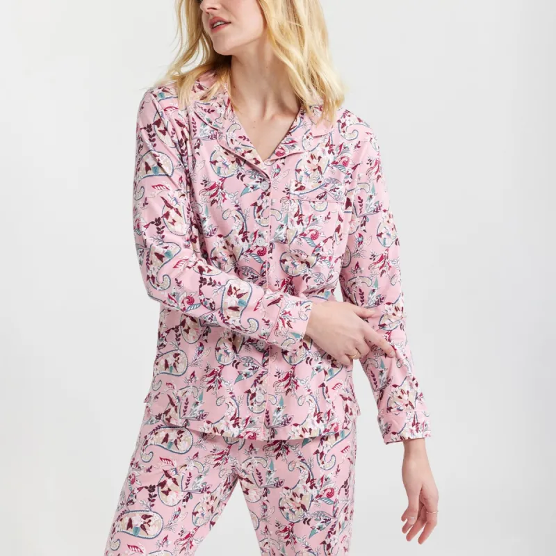 Long-Sleeved Button Pajama Top sold by Vera Bradley