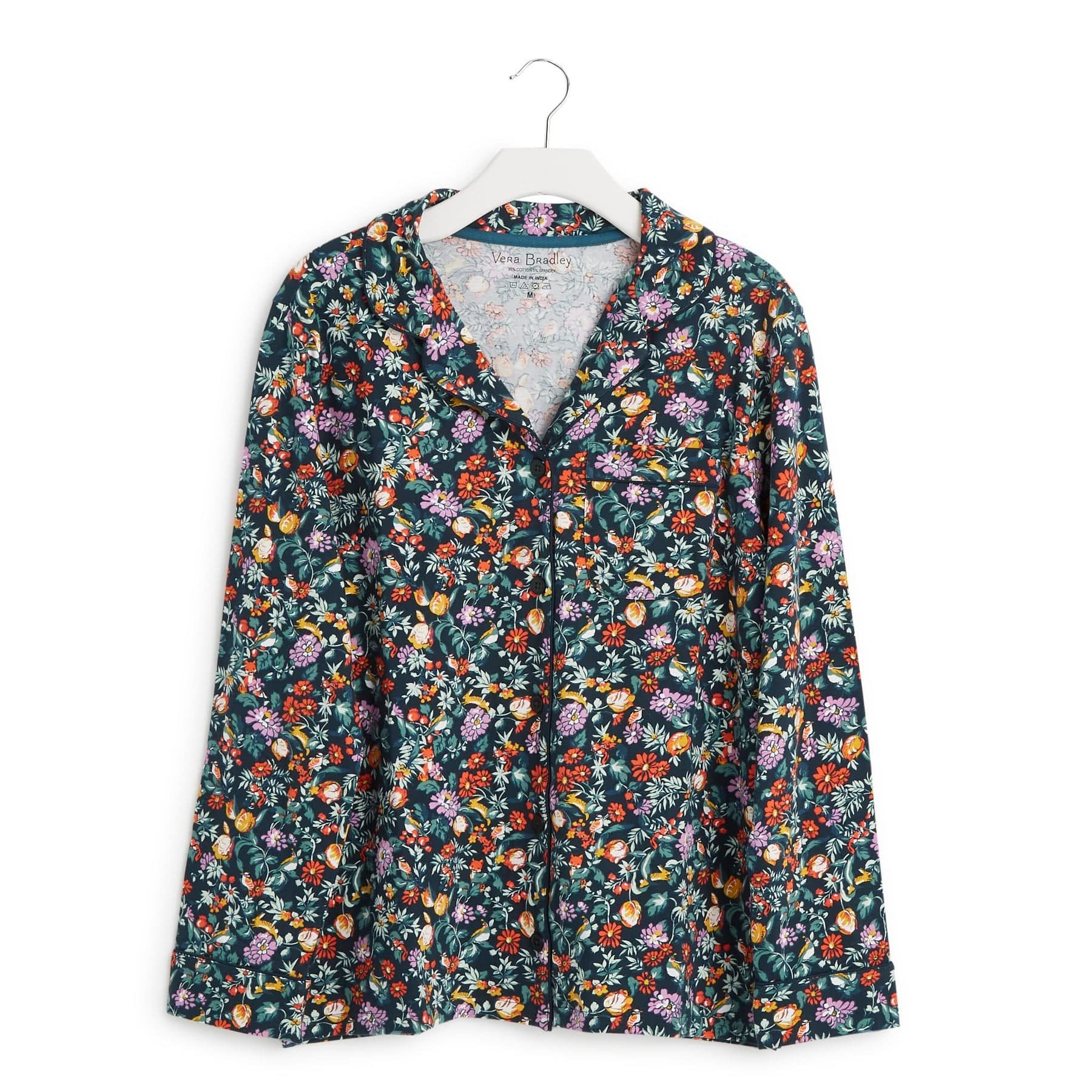 Long-Sleeved Button Pajama Top sold by Vera Bradley product image thumbnail 2