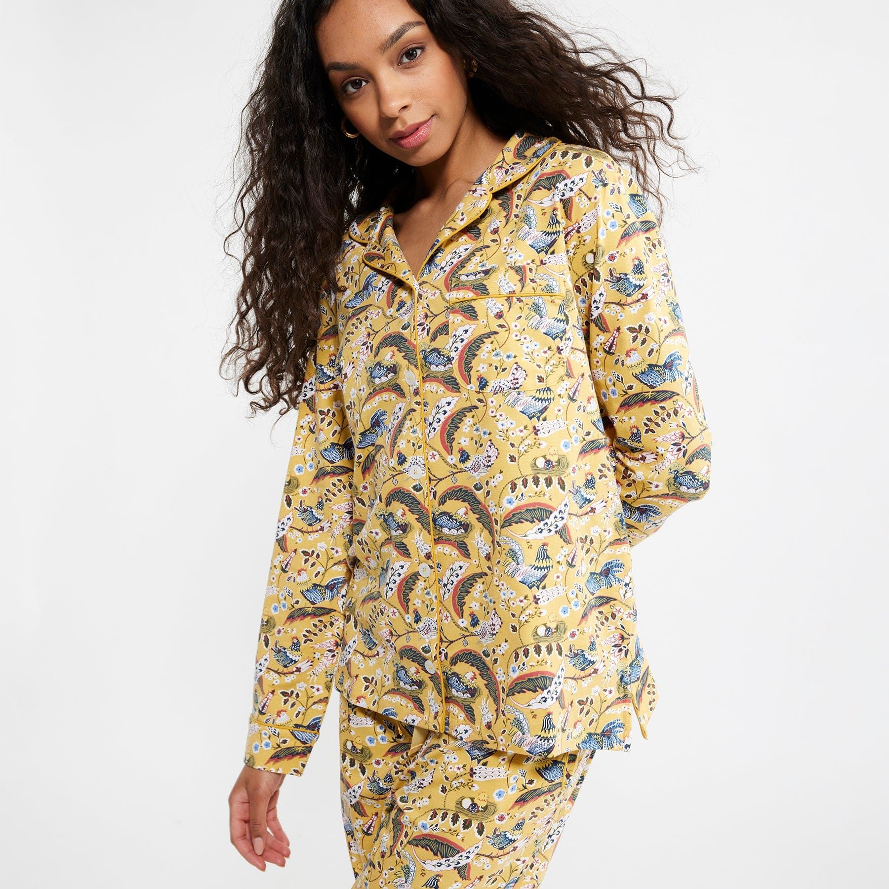 Long-Sleeved Button Pajama Top sold by Vera Bradley