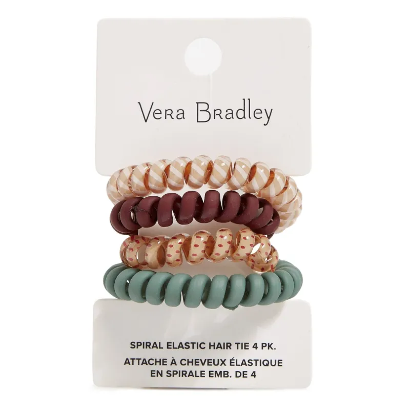 Spiral Elastic Hair Tie 4 Pk sold by Vera Bradley