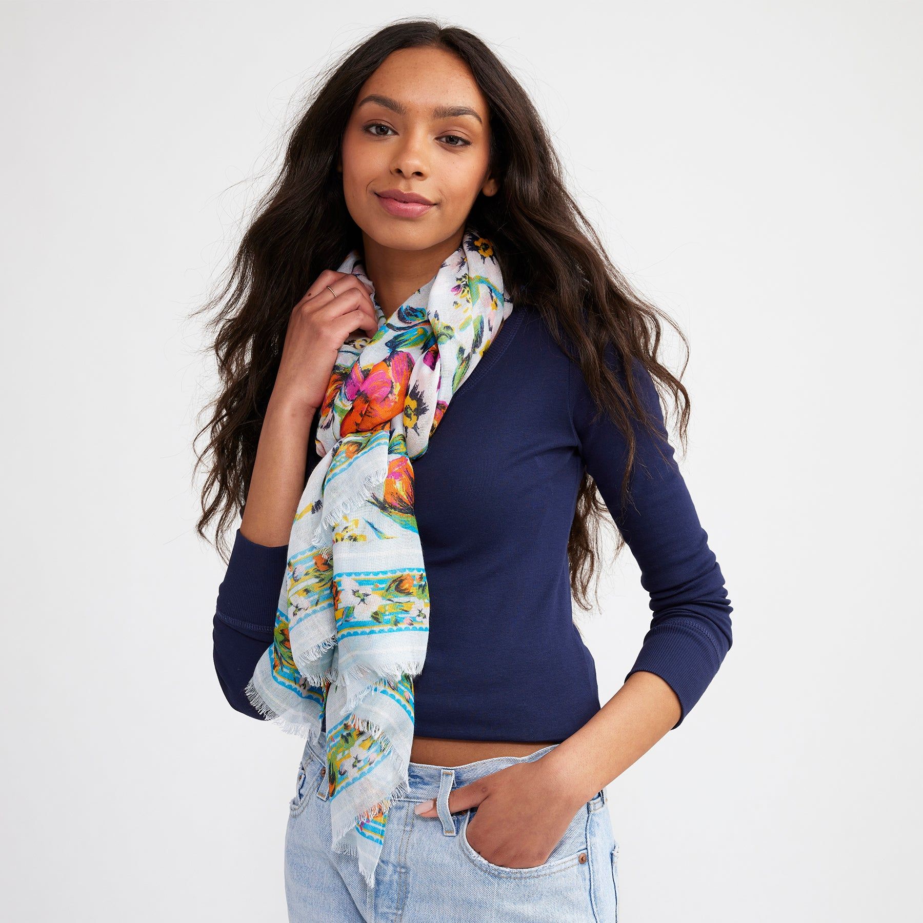 Soft Fringe Scarf sold by Vera Bradley