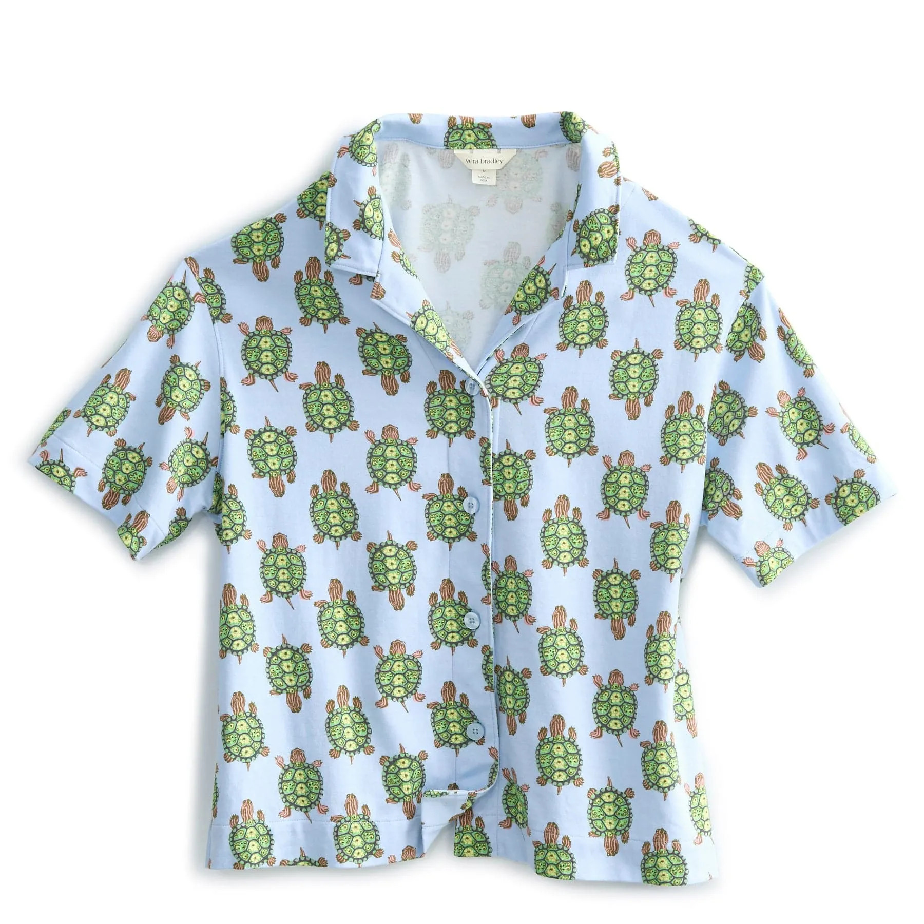 Short-Sleeved Button-Down Pajama Top sold by Vera Bradley