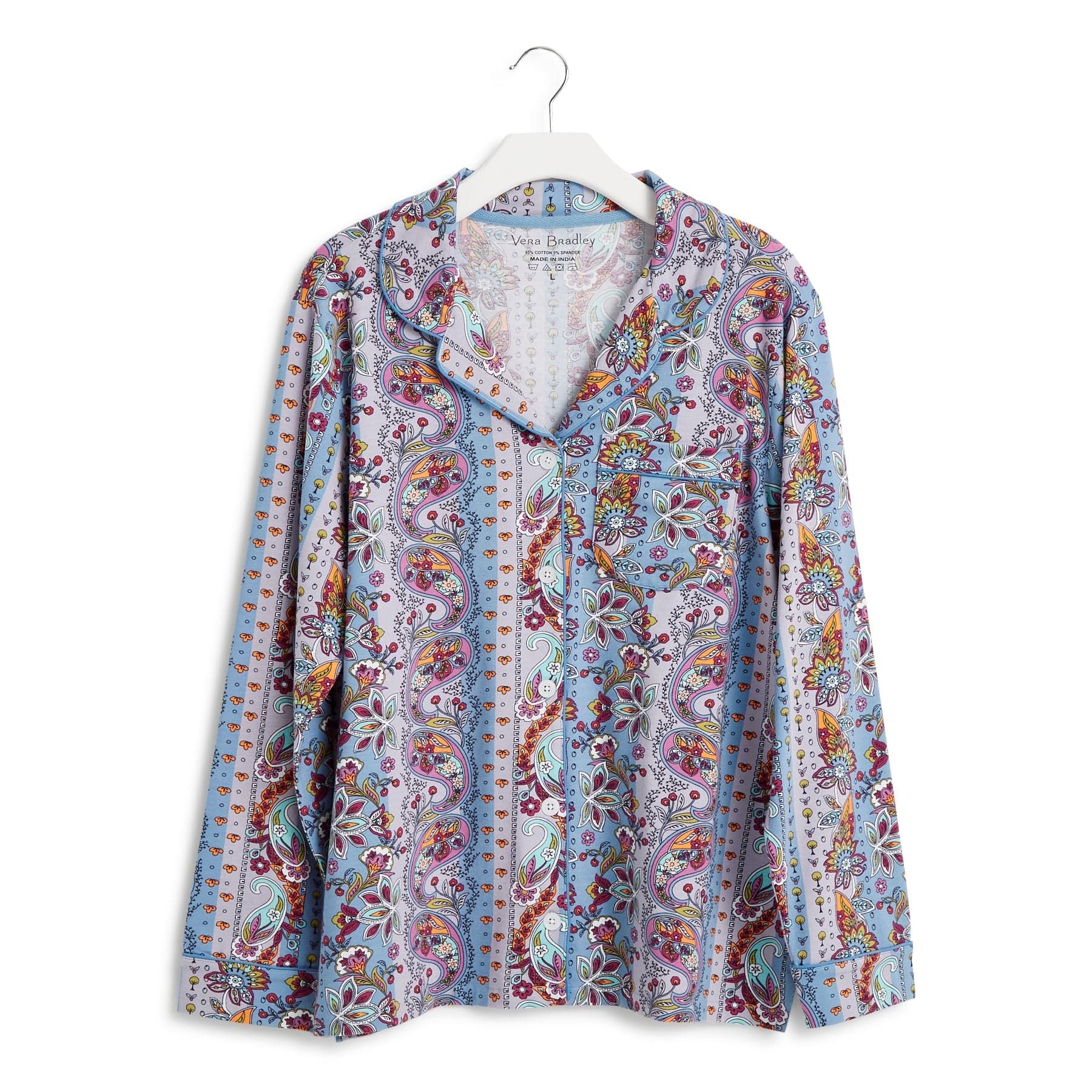 Long-Sleeved Button Pajama Top sold by Vera Bradley product image thumbnail 2