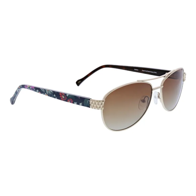 Marlene Polarized Aviator Sunglasses sold by Vera Bradley