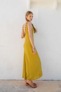 VRG GRL Hypnotic Bias Cut Midi Dress // Olive sold by Verge Girl
