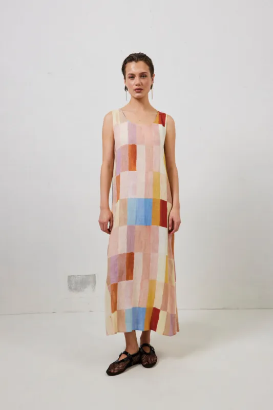 Cate Smock Midi Dress Patchwork sold by Verge Girl