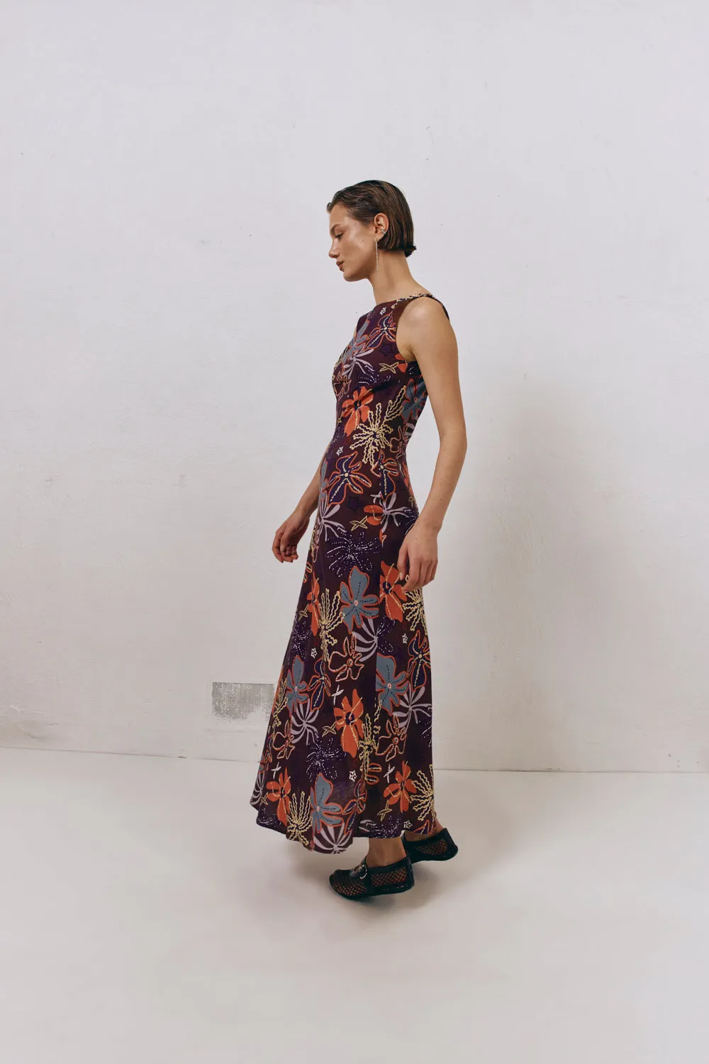 Art Of Bloom Bias Cut Maxi Dress Exotica sold by Verge Girl product image thumbnail 4