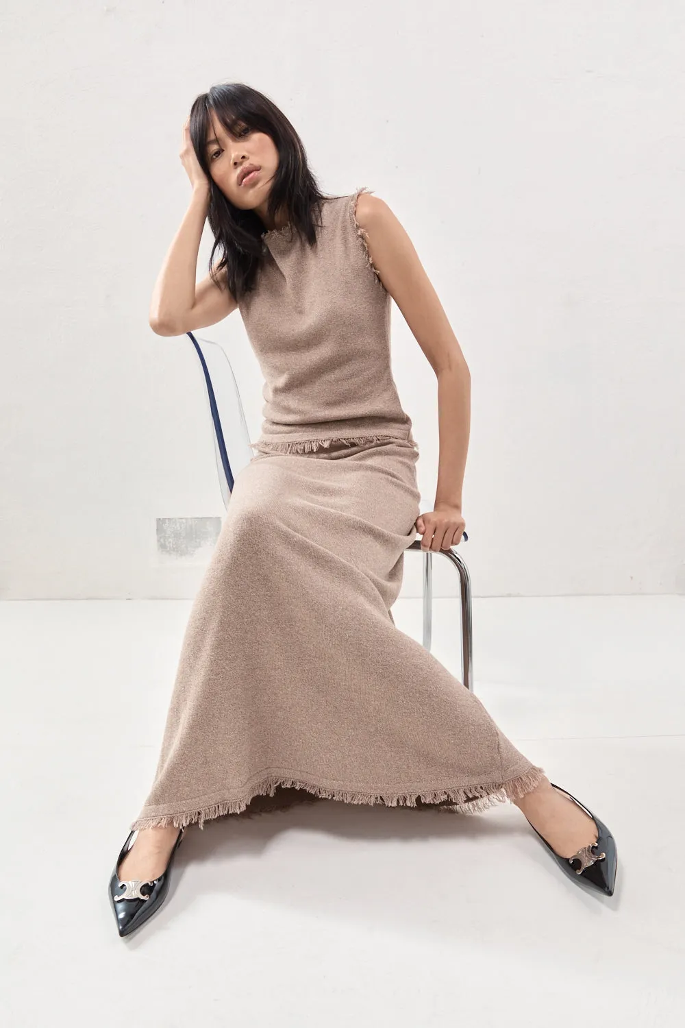 Rowe Knit Maxi Skirt Mocha sold by Verge Girl product image thumbnail 4