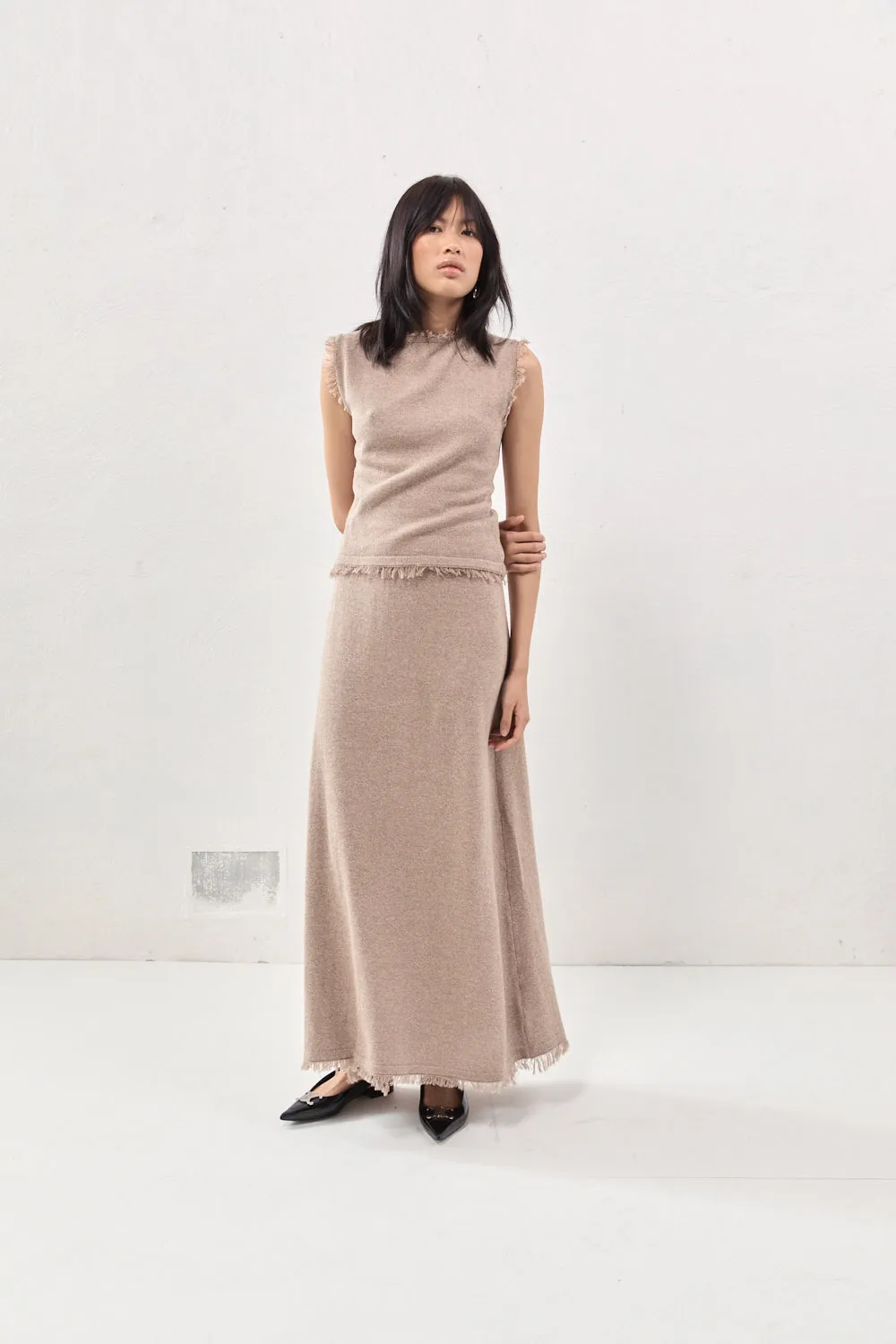 Rowe Knit Maxi Skirt Mocha sold by Verge Girl product image thumbnail 5
