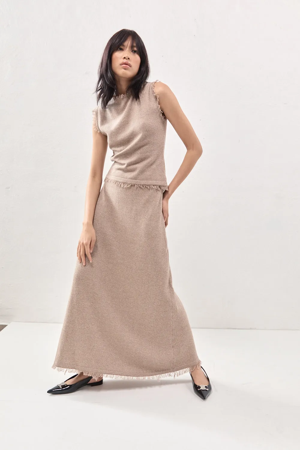 Rowe Knit Maxi Skirt Mocha sold by Verge Girl product image thumbnail 3