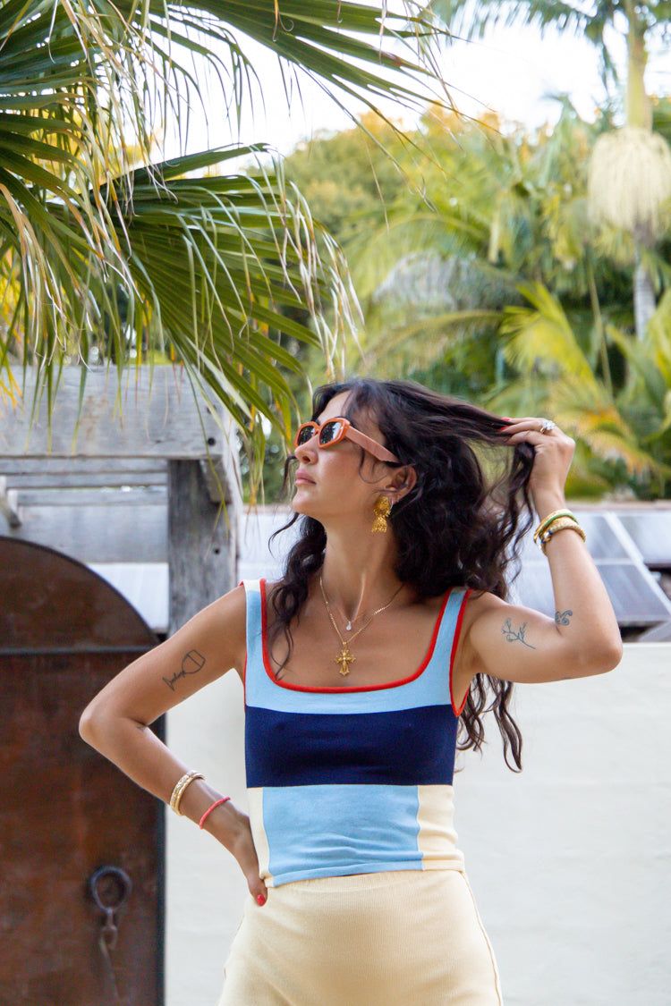 VRG GRL Ace Knit Top // Blue sold by Verge Girl product image thumbnail 4