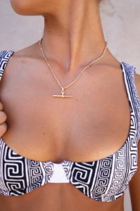 VRG GRL Milos Romance Bikini Top // Black Geo sold by Verge Girl